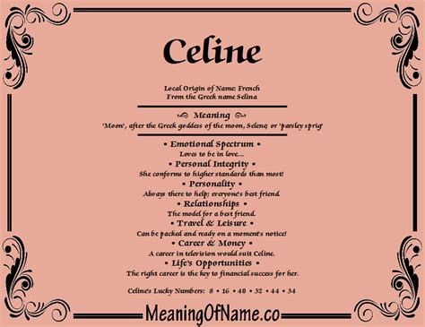 celine meaning.